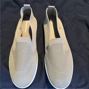 Tommy Bahama Light Gray Knit Slip-On Loafers